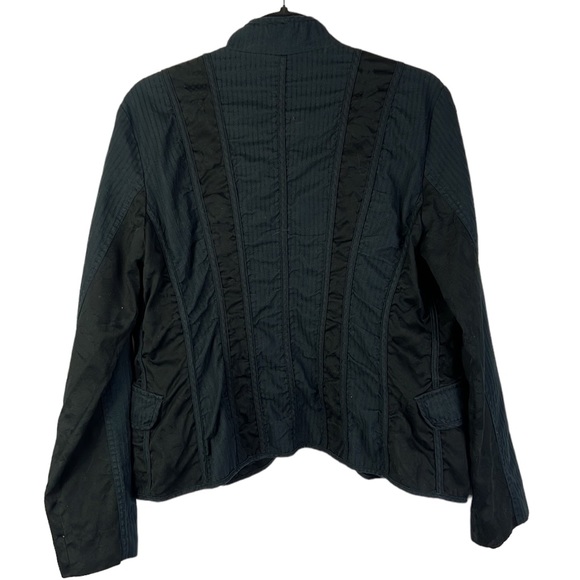 Chico's Navy Blue & Black Military Style Lightweight Lined Blazer Chico's 1 - Picture 7 of 10